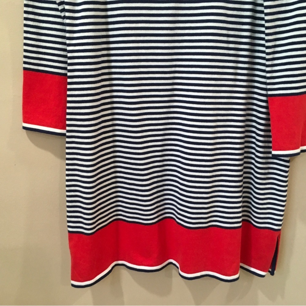 STS Sail to Sable Women's L Knit Sweater Dress Striped Long Sleeves Preppy - Picture 5 of 6